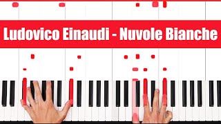 Nuvole Bianche Piano Ludovico Einaudi Nuvole Bianche Piano Tutorial [upl. by Irroc]