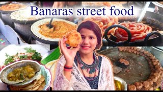 Eating Only Street Food For 24 Hours challenge in Hindi  Banaras Edition  Banaras Street Food [upl. by Rednasxela]