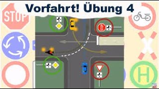 Vorfahrtstraining 4  Vorfahrt  Vorrang  Theorieprüfung  abknickende Vorfahrt [upl. by Pet]