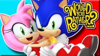 Sonic and Amy Rose Play Would You Rather SonAmy Story ❤️ [upl. by Gery]