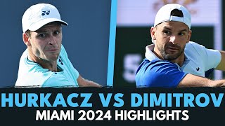 Hubert Hurkacz vs Grigor Dimitrov Dramatic Match Highlights  Miami 2024 [upl. by Rudman]