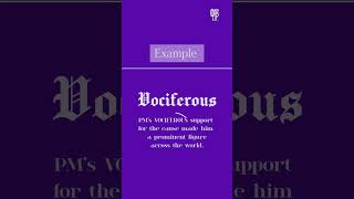 Vociferous vocabulary 107Only English Lit english englishliterature onlyenglishlit [upl. by Notelrahc]