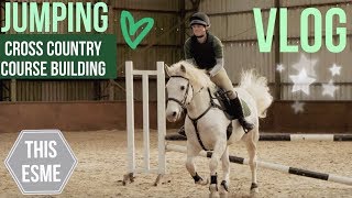 Vlog  Cross Country course building and Jumping  This Esme [upl. by Ahsienot]