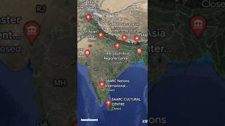 SAARC countries on map💯 SAARC NATION humanitiesworld saarc world upsc ssc uppcs [upl. by Stockwell]