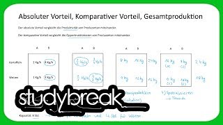 Absoluter Vorteil Komparativer Vorteil Gesamtproduktion  Volkswirtschaftslehre [upl. by Balduin]