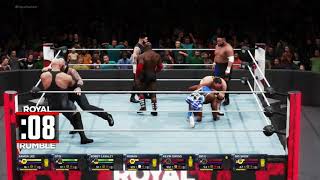 WWE2K20 Full Royal Rumble gameplay Xbox One HD 1080P [upl. by Aihseuqram]