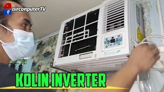 How to clean a KOLIN WINDOW TYPE INVERTER AIRCON [upl. by Yerac362]