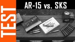 AR15 vs SKS  Barrier Penetration Test [upl. by Maribel]