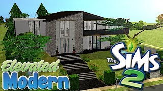 ELEVATED MODERN  Building Greenwood Valley  The Sims 2 Speed Build No CC [upl. by Eikkin]