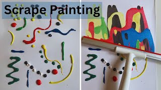 SCRAPE PAINTING  Scrape Art Tutorial  How To Scrape Paint On Paper amp Fabric  Didsbury Art Studio [upl. by Eanar]