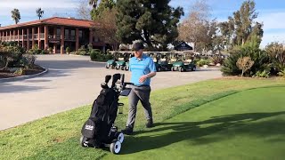 Electric Golf Caddy Cart  Motorized Golf Push Cart  QOD Golf USA  Video Review Demonstration [upl. by Onitnatsnoc]