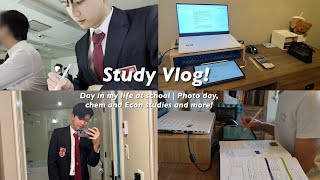 STUDY VLOG 📖📚 High School day in my life Chemistry and Econ test prep Senior Year Common apps [upl. by Einot]