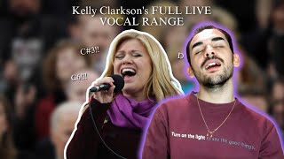 Kelly Clarkson  FULL LIVE VOCAL RANGE C3  C6  D7  Reaction [upl. by Rozek]