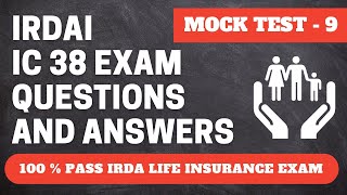 IRDA Exam Questions and Answers  9  IRDA Exam Preparation [upl. by Izzy]