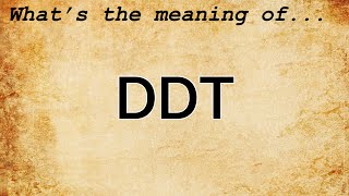 DDT Meaning  Definition of DDT [upl. by Ariuqahs]