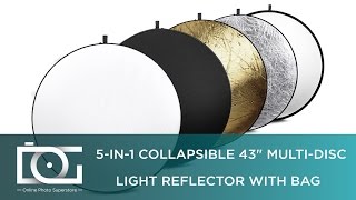 Collapsible 5in1 MultiDisc Light Reflector  How to Use  Tutorial [upl. by Chris445]