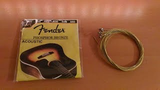 Sostituite corde chitarra acustica  Fender Phosphor Bronze Acoustic 60CL 011050  Banggoodcom [upl. by Imarej48]