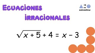 ✅ Resolver ECUACIONES IRRACIONALES 🙋 ECUACIONES CON RADICALES [upl. by Ynnob]