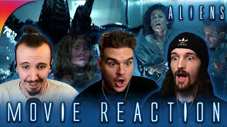 ALIENS 1986 MOVIE REACTION  First Time Watching [upl. by Hploda]