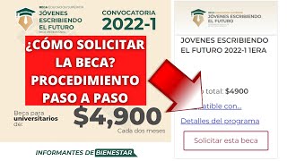 Cómo Solicitar la Beca Jóvenes Escribiendo el Futuro 2022I 1ERA Apoyo de 4900 SUBES CNBBBJ [upl. by Anoyek67]