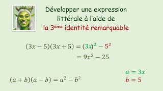 Développer à laide de la 3ème identité remarquable [upl. by Mylan789]