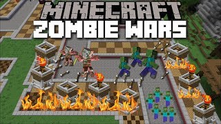 Minecraft ZOMBIE WARS MOD  FIGHT OFF WAVES OF MONSTERS AND DEFEND YOUR CASTLE Minecraft [upl. by Aicertal]