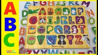 ABC Colorful Peg Puzzle Learning my Letters ABCDEFGHIJKLMNOPQRSTUVWXYZ [upl. by Godard958]