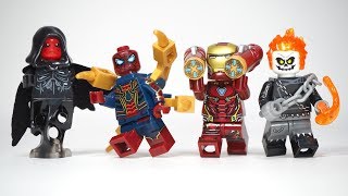 Avengers Infinity War Iron Man Weapon Iron Spider man Red Skull Unofficial Lego Minifigures [upl. by Disharoon]