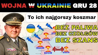 28 GRU Sprytne Ukraińcy WYSADZILI ROSYJSKIE BAZY PALIW DO CZOŁGÓW  Wojna w Ukrainie Wyjaśniona [upl. by Mota145]