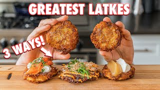 The Crunchiest Homemade Latkes 3 Ways [upl. by Nannarb147]