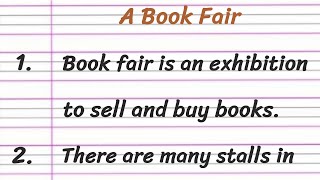 A Book Fair Essay in English 10 Lines  Short Essay on A Book Fair [upl. by Roddie]