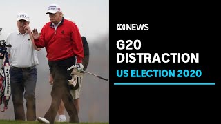 Donald Trump skips G20 vaccine talks to play golf as US COVID19 cases hit new milestone  ABC News [upl. by Eitsirhc]