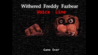 FNAFAcurrateC4D Withered Freddy Fazbear Voice Line Animated Remake [upl. by Gerita]