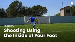 How to Kick a Soccer Ball Side Foot  Football [upl. by Elana]