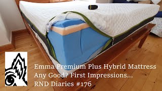 Emma Premium Plus Hybrid Mattress Any Good First Impressions RND Diaries 176 [upl. by Chadabe822]