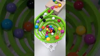 marble Run Race ASMR 167 Wooden Wave Course Colorful Marbles marblerun marblerunrace asmr [upl. by Bokaj]