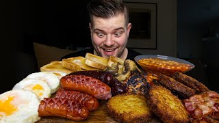 ASMR Deutsch Full English Breakfast Mukbang ASMR  Dave Kay ASMR with subtitles [upl. by Newmark45]