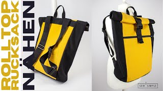 RolltopRucksack nähen mit Schnittmuster ROLD [upl. by Seidler]