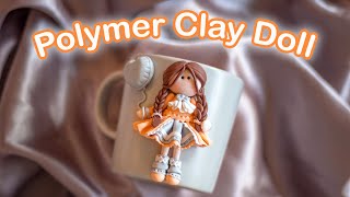 Polymer Clay Doll on a Mug  DIY Gift [upl. by Martinic829]