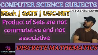 Discrete Mathematics  14 Product of Sets are not commutative and associative [upl. by Ynar]