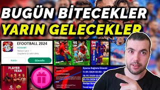 BUGÜN BİTECEKLER YARIN GELECEKLER ⌛GÜNCELLEME amp KONAMİDEN PAYLAŞIMLAR eFootball 2024 Mobile Konsol [upl. by Prince987]