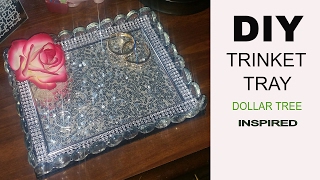 DIY Trinket Tray  Dollar Tree Inspired [upl. by Lavud]