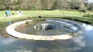 Cup and saucer water feature designed by William Emes in 1774 Erddig Estate Wrexham Wales UK 3421 [upl. by Mogerly]