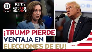 ¡Preferencias por Trump se desploman en EU Encuesta da ventaja a Kamala Harris en 3 estados clave [upl. by Alesi125]