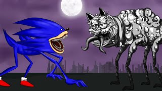 Shin Sonic Tapes vs Gorefield  Animation Drawing Cartoon2 [upl. by Trela]