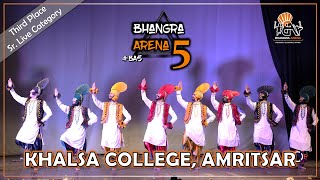 Khalsa College Amritsar  Third Place  Senior Live Category  Bhangra Arena 5 2024 [upl. by Anitak]