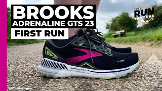 Brooks Adrenaline GTS 23 First Run Review New Adrenaline GTS gets run tested [upl. by Neetsyrk]