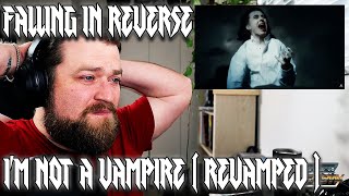 FALLING IN REVERSE  IM NOT A VAMPIRE  REVAMPED   REACTION by Vocal Coach Metal Vocalist [upl. by Dulcle]