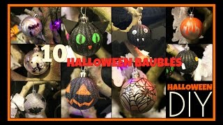 10 DIY HALLOWEEN BAUBLES  Spooky Tree Decoration Craft [upl. by Dicks343]