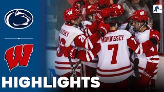 Penn State vs Wisconsin  NCAA College Hockey  Highlights  November 15 2024 [upl. by Alimaj225]